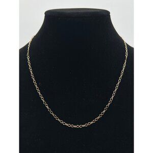 Danecraft 925 Italy 20-Inch Gold-Toned Necklace With Twisted Oval Link Chain